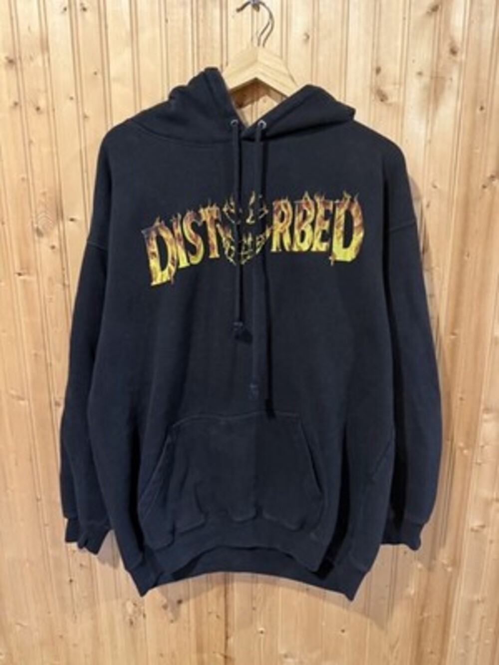 Vintage Y2k Flame Disturbed Band Hoodie Size XL